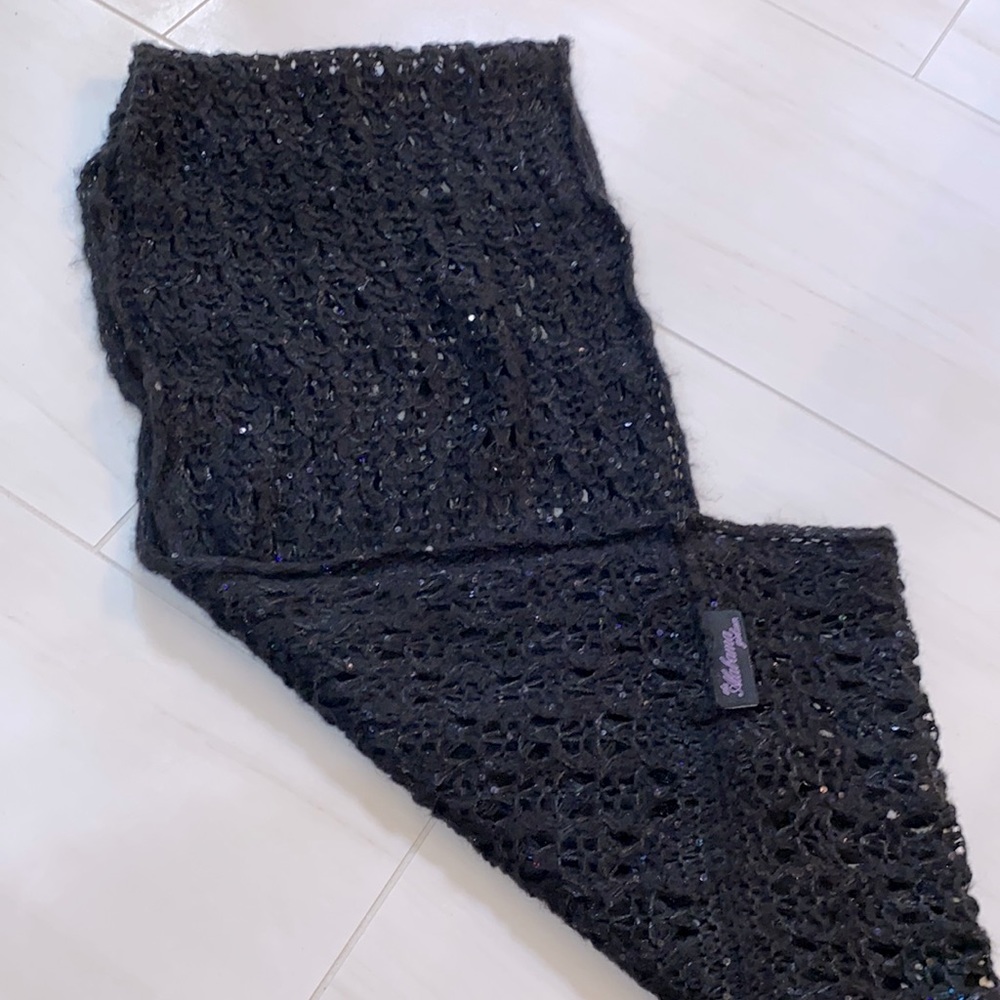 Black sequin infinity scarf
